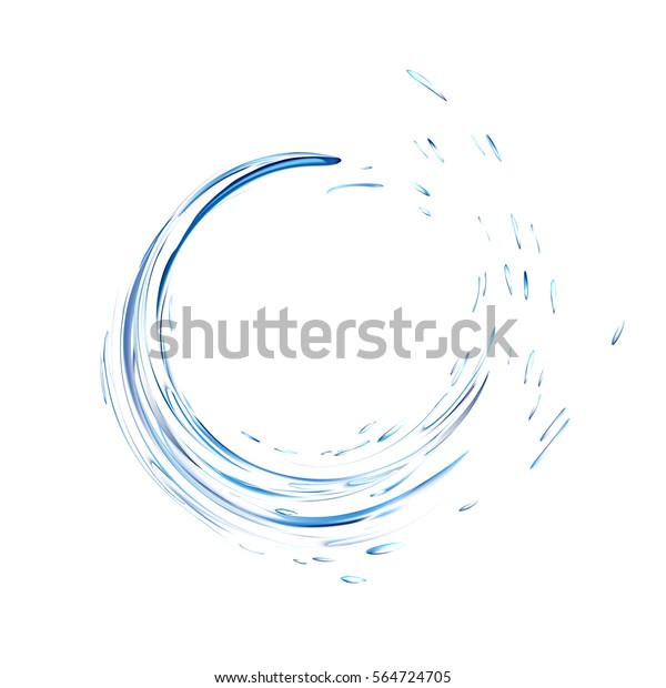Blue water splash. Spray with drops isolated. 3d\
illustration. Aqua splashing surface background created with\
gradient mesh tool