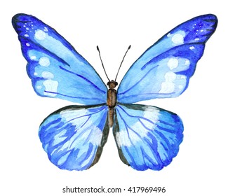 43,046 Watercolor blue butterfly Images, Stock Photos & Vectors ...