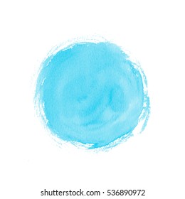 Blue Watercolor Circle