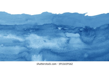 blue watercolor horizontal background, shades of blue