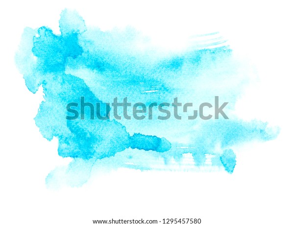 Blue Watercolor Painting Ideas Colorful Shades Stock Illustration 1295457580