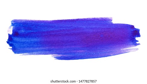 Blue Watercolor Stain On White Handdrawn Stock Illustration 1477827857 ...