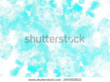 Blue watercolor stains on canvas. Background for design, print and graphic resources.  Blank space for inserting text.

