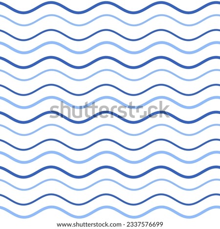 Blue Wave pattern seamless abstract background. Stripes wave pattern for design.