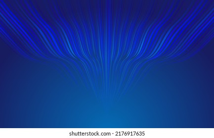 Blue Wavy Lines Moving From Top To Bottom Converge Abstract Texture Background