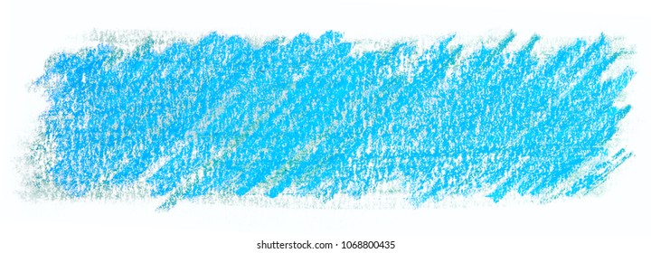 blue wax pencil, crayon texture. A flourish on paper is a rectangle. on a white background.