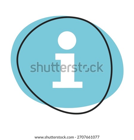 Blue web button with white icon: Info