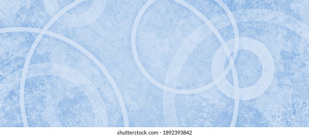 Blue And White Abstract Background With Texture And Circle Shapes In Modern Art Pattern, White Grunge Texture And Painted Geometric Circles And Rings In Artsy Light Color Design Background