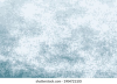 Blue And White Background. Art Pixel Art. Blue And White Texture.