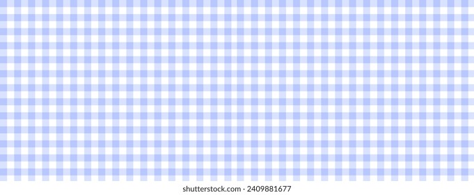 Blue and white checkered tablecloth pattern