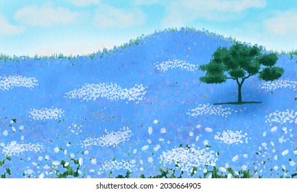 ネモフィラ 花 のイラスト素材 画像 ベクター画像 Shutterstock