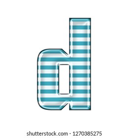 Blue White Striped Letter D Lowercase Stock Illustration 1270385275 ...