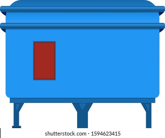 Blue White Wood Kiln Vector