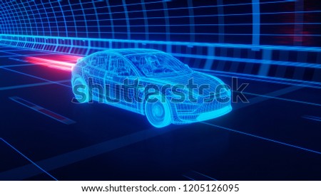 Similar – Image, Stock Photo Car ride through the night city No. 1