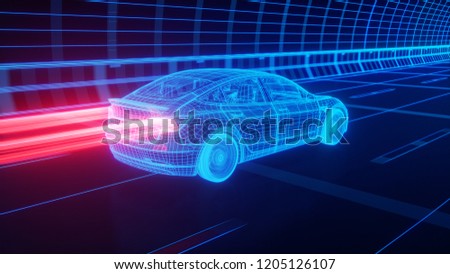 Similar – Image, Stock Photo Car ride through the night city No. 1