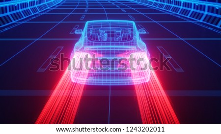 Similar – Image, Stock Photo Car ride through the night city No. 1