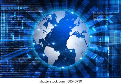 Blue World Tech Background