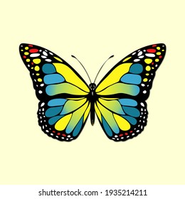 Butterfly Design White Background Stock Vector (Royalty Free) 1812627547