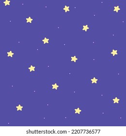 Blue And Yellow Cartoon Star Pattern