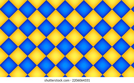 Blue And Yellow Plaid Background Material.