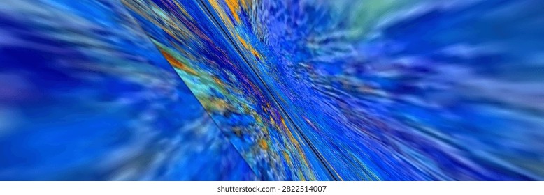 Blue-green abstract vortex with a sweeping diagonal burst, creating a powerful radial energy field, motion blur, and a vivid turbulent background with dramatic depth.