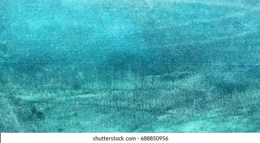 Blue-green watercolor background, turquoise shades
