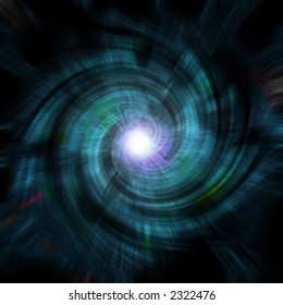 A Blue-ish, Spiraling Vortex Background - Complete With A Central Lens Flare At The Focal Point.