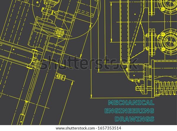 Blueprint engineering drawings.\
Mechanical instrument making. Technical abstract\
backgrounds