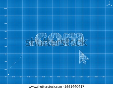 Blueprint to Internet com illustration