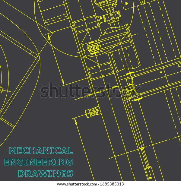 Blueprint, Sketch engineering illustration.\
Cover, flyer, banner, background.\
Instrument