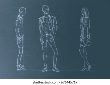 Silhouette Woman Body Naked D Render Stock Illustration Shutterstock