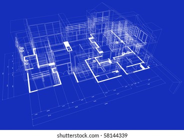 362 Blue floor plans print style Images, Stock Photos & Vectors ...