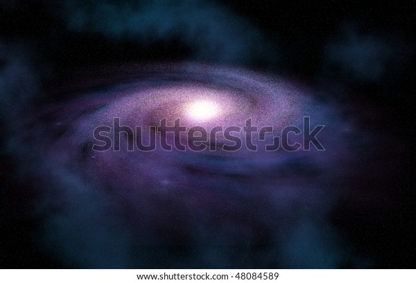 Bluepurple Spiral Galaxy Space Background Star Stock Illustration 