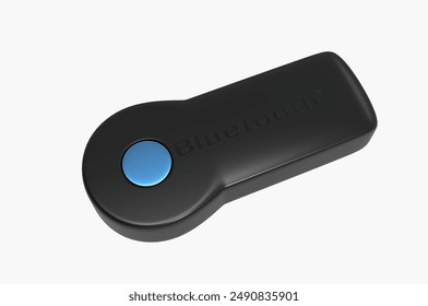 Bluetooth. White background. 3D rendering.