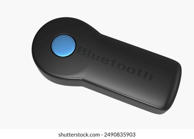 Bluetooth. White background. 3D rendering.