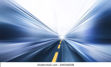 Blur Fast Moving High Speed Road Business Perform Concept