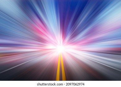 Blur Fast Moving High Speed Road Business Perform Concept