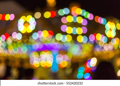 Blur Of Light At Carnival Festival Night Market Background