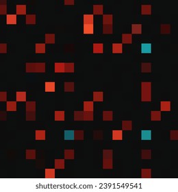 Blur square pixel ornament wall art