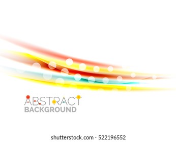 Blurred color waves, lines. abstract background with copyspace