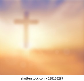 Blurred cross of sky on sunset background. - Powered by Shutterstock