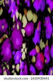 Blurred Floral Pattern with Soft Focus Flower Effect