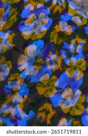Blurred Floral Pattern with Soft Focus Flower Effect