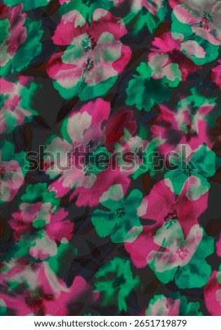 Blurred Floral Pattern with Soft Focus Flower Effect
