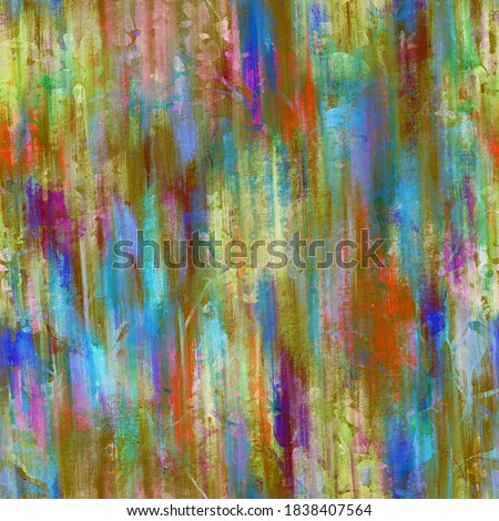 Blurred floral seamless pattern. Defocused artistic distorted botanical background. Trendy fashion style design. Good for fabric, textile, dress, clothes.