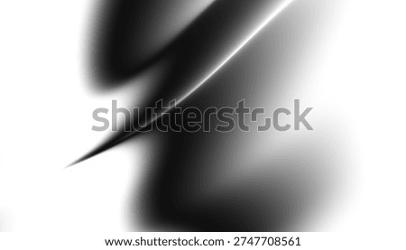 Blurred  gradient background. Elegant black wavy line on Transparent jpg white background