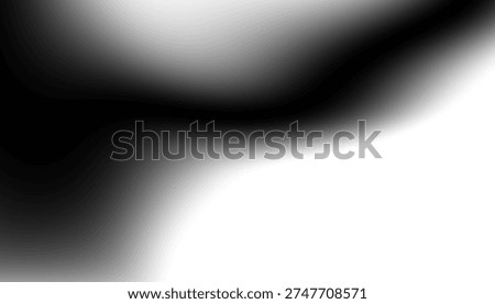 Blurred  gradient background. Elegant black wavy line on Transparent jpg white background