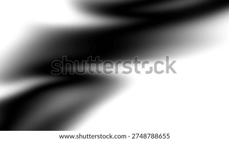Blurred  gradient background. Elegant black wavy line on Transparent jpg white background