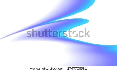 Blurred  gradient background. Elegant blue wavy line on Transparent jpg white background.