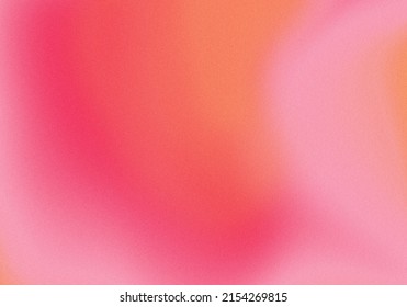 Blurred gradient background and grain texture  Pink   orange colors 